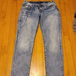 Silver Boyfriend cut whitewash jeans